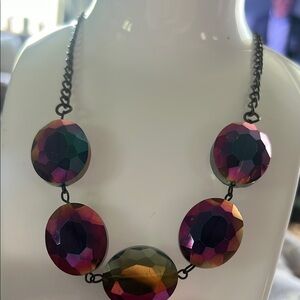 Multicolor Faceted Necklace